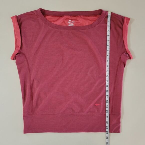 Nike Women's Crimson Dri-Fit Off-Shoulder Training Top - Picture 6 of 15